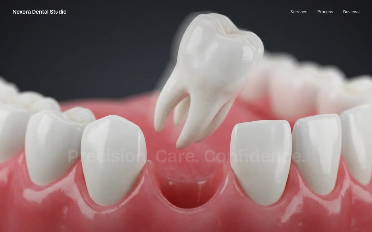 Screenshot of Nexora Dental Studio