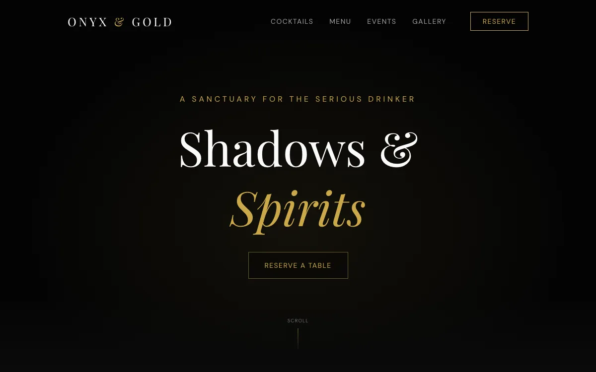 Screenshot of Onyx & Gold